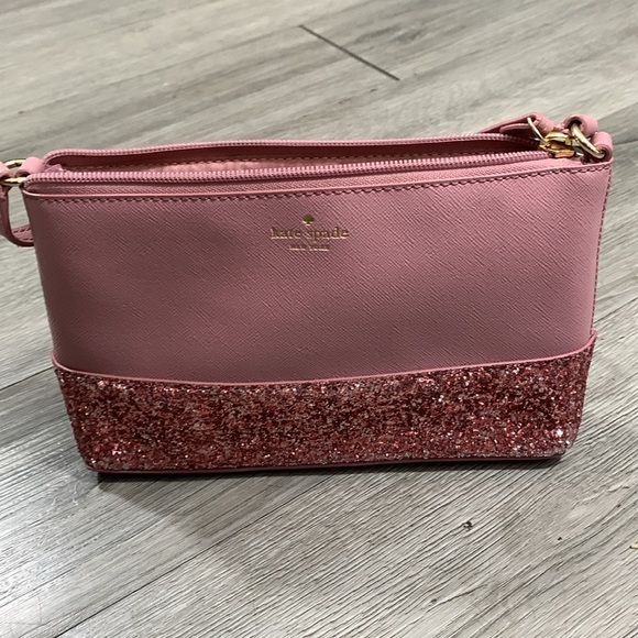 Kate Spade Greta Ramey Crossbody Vegan Leather & Glitter Handbag - Picture 1 of 10